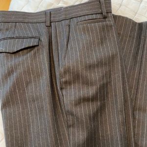 Men’s flat front wool pinstripe Pants size 33x32